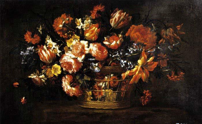 PASSEROTTI, Bartolomeo Basket of Flowers oil painting image